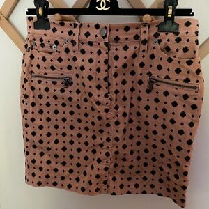 Authentic Club Monaco Stylish Pink and Black Patterned Skirt